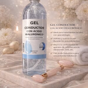 💎 Gel Conductor con Ácido Hialurónico 1lt– Hidratación y Máximo Desempeño en Aparatología