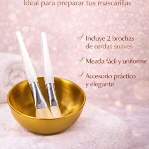 🧴 ¿Qué incluye?  ✔ Cuenco resistente y elegante ✔ 2 brochas de cerdas suaves ✔ Diseño práctico y funcional