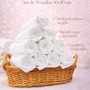 ✨ Toallas para Faciales (Set de 10 piezas 30x30 cm) La base de una experiencia limpia, profesional y relajante
